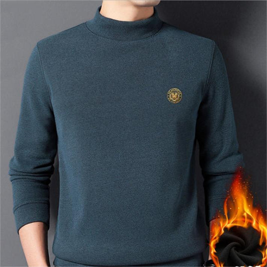 Men's Thickened Mock Neck Warm Solid Sweatshirt